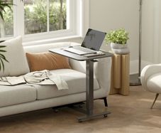Standing Desk Height-Adjustable incl. 4 Wheels C-Shape 65 cm x 48 cm x 70-110 cm Black