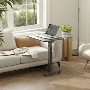 Standing Desk Height-Adjustable incl. 4 Wheels C-Shape 65 cm x 48 cm x 70-110 cm Black