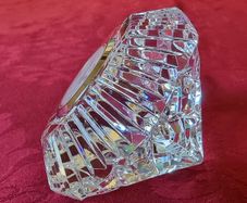 Waterford Crystal Lismore Diamond Desk Paperweight Clock