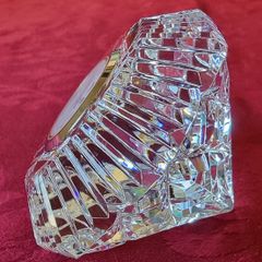 Waterford Crystal Lismore Diamond Desk Paperweight Clock