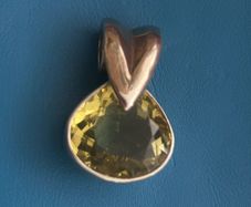 Lemon Quartz & Sterling Silver Pendant