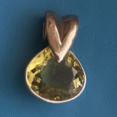 Lemon Quartz & Sterling Silver Pendant