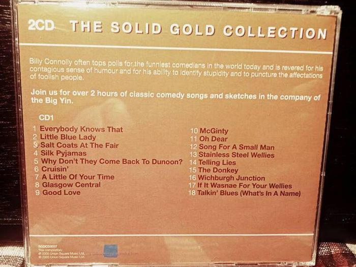2005. Billy Connolly. The Solid Gold Collection CD 1.