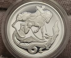 Gibraltar 2022 Silver Proof .999 Pure Silver Sovereign in Original Holder