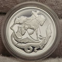 Gibraltar 2022 Silver Proof .999 Pure Silver Sovereign in Original Holder
