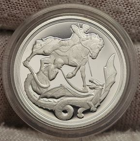 Gibraltar 2022 Silver Proof .999 Pure Silver Sovereign in Original Holder