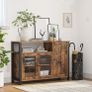 Kitchen cabinet with 3 doors sideboard, kitchen cabinet, storage cabinet, with 3 doors, for living room, kitchen, dining room, 110 x 33 x 75 cm, industrial style, vintage brown-black Image 2