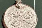 Handmade fine silver pendant on sterling silver chain