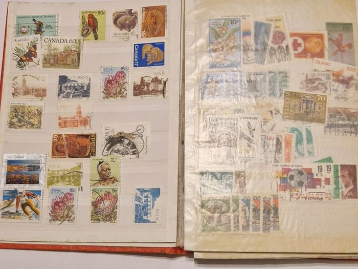 Stamp Album with Stamps