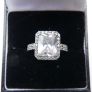 Vintage Sterling Silver 925 Timeless Elegance Halo CZ Ring size K - 5,52g Image 4