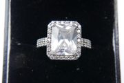 Vintage Sterling Silver 925 Timeless Elegance Halo CZ Ring size K - 5,52g