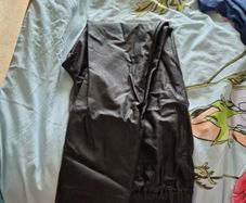 Leather look black jeggings