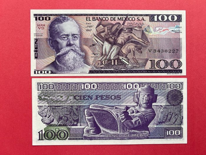 Mexico  100  Pesos  1982  ( uncirculated )