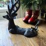 New with tags heavy cast iron stag wine bottle holder Image 3