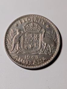 Australia Silver Florin 1947
