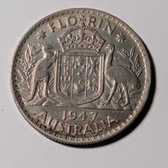 Australia Silver Florin 1947