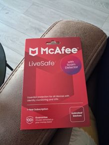 McAfee Live Safe Anti virus UNOPENED