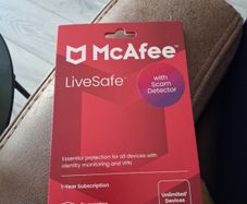 McAfee Live Safe Anti virus UNOPENED