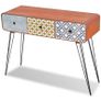 Console Table with 3 Drawers Brown Image 2