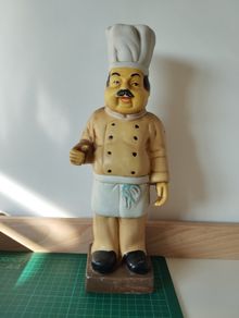 Vintage Chef Statue Solid  Decorative