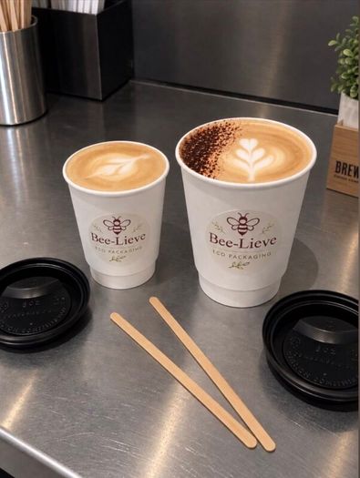 50 pack Eco-Friendly Compostable Coffee Cups Kit