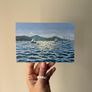 Original Handmade Framed Wall Art | Coastal Home Decor | Small framed painting | Sailing Ocean Decor Image 3