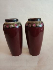 Vintage British Made Ceramic Bud Vases x 2