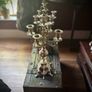 Large brass antique candelabra's pair Image 4