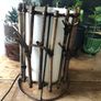 Vintage bamboo and linen Table lamp Image 2