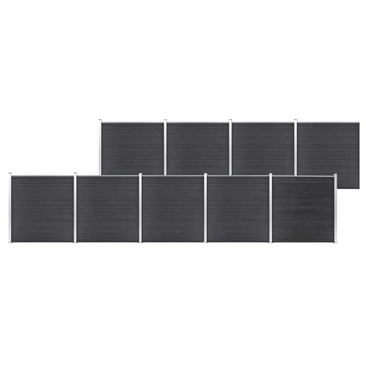 Garden Fence WPC 1564x186 cm Grey