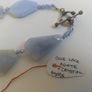 Stunning Hand-Beaded Long Necklace with Pale Blue Lace Agate Asymmetric Faceted Beads and Czech Faceted Crystal Beads - Handmade by Christabel Image 7