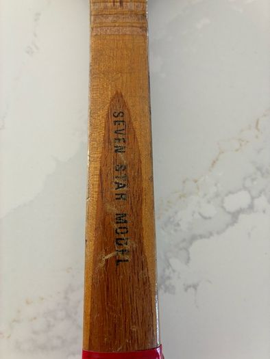 Vintage HIMCO Seven Star Model Wooden Tennis Racket with Original Wooden Press - 1960s/70s