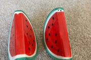 Ceramic Watermelon Salt and Pepper Shakers