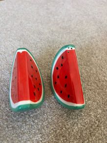 Ceramic Watermelon Salt and Pepper Shakers