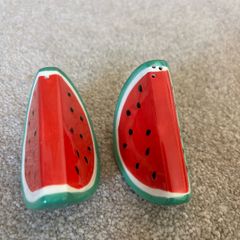 Ceramic Watermelon Salt and Pepper Shakers