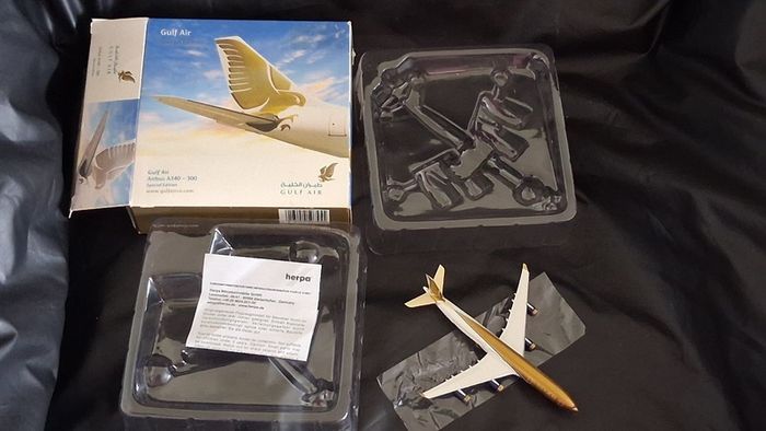 Herpa Wings 1:500 Gulf Air Airbus A340-300 Diecast Model #507455 A40-LG