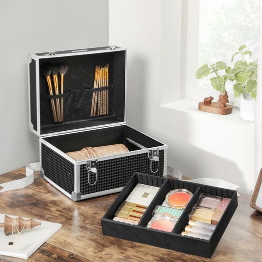 Professional Cosmetic Case Small Aluminium Hairdressing Case Vanity Case Multi-Case Nail Case Beauty