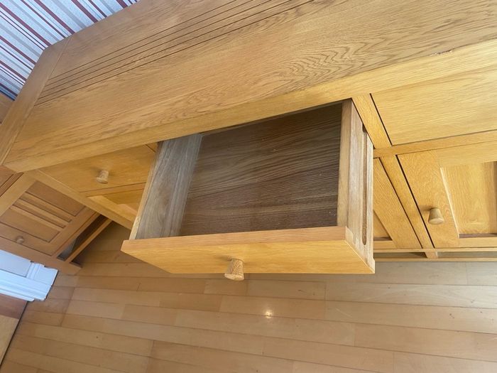 Solid oak side table