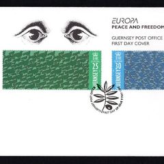 1995 Guernsey Europa Peace & Freedom Commemorative Stamps Official First Day Cover (FDC)