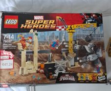 Lego spiderman marvel set 76038 Rhino and Sandman supervillian team up with bonus JJ Jameson figure
