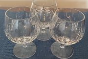 Flawless, Vintage Galway Crystal Brandy/Cognac Glass Trio