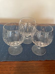 Vintage Galway Crystal Brandy/Cognac Glass Trio