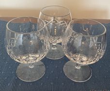 Flawless, Vintage Galway Crystal Brandy/Cognac Glass Trio