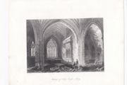 W.H. Bartlett.  Interior of Holy Cross Abbey