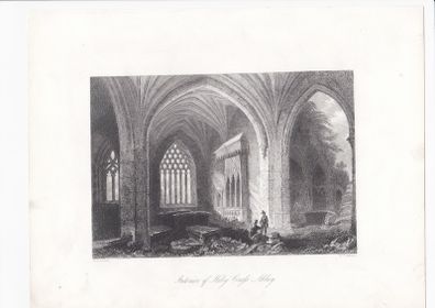 W.H. Bartlett.  Interior of Holy Cross Abbey