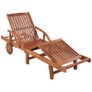 Sun Loungers 2 pcs with Table Solid Acacia Wood Image 2