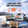 Roof Rack Crossbar 135.1 cm Length for Vehicle w/ Raised Side Rail Image 4