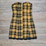 Hollister 'Social Tourist' Yellow Tartan Mini Strapless Dress Image 3
