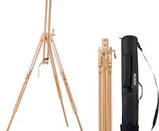 Artist Field Easel, Tripod Beech Wooden Painting Easel Stand with Bag, Lightweight Professional Art Easel for Painting and Display