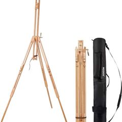 Artist Field Easel, Tripod Beech Wooden Painting Easel Stand with Bag, Lightweight Professional Art Easel for Painting and Display